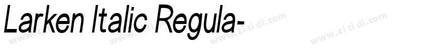 Larken Italic Regula字体转换